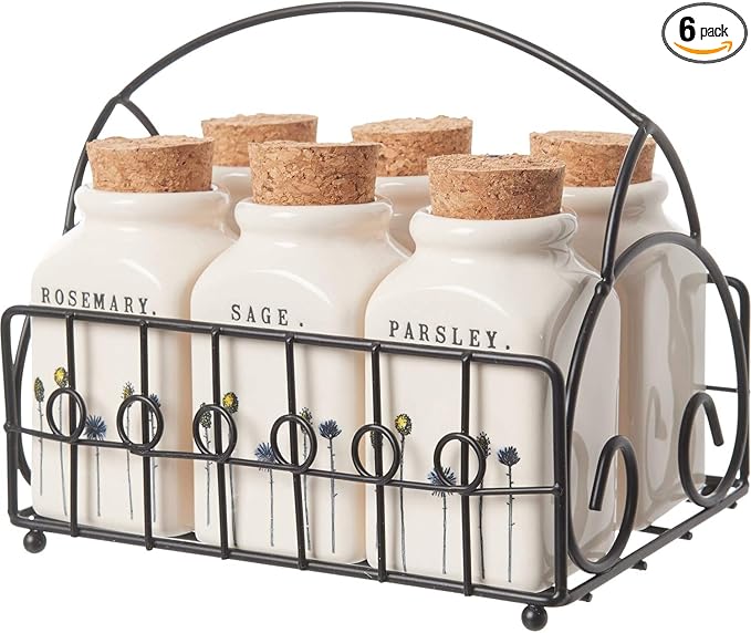 Rae Dunn by Magenta 6 Jar Spice Rack (Spice Rack)