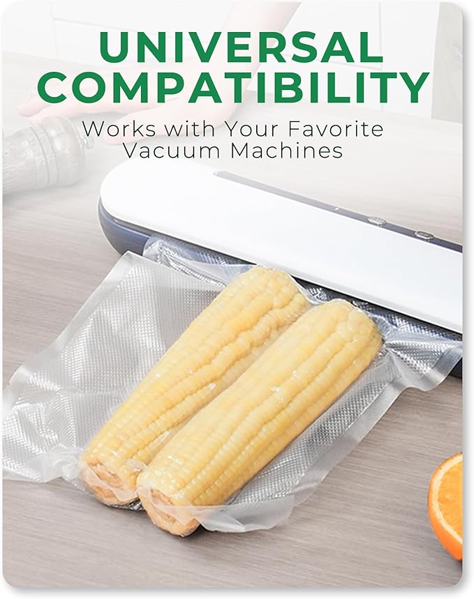 EconoHome Heavy Duty Vacuum Seal Bags 8 Pack (4 Rolls 11"x20', 4 Rolls 8"x20') – Commercial-Grade Airtight & Leakproof Vacuum Sealer Bags for Food, Sous Vide, Meal Prep, Processing & Dry Aging Meat