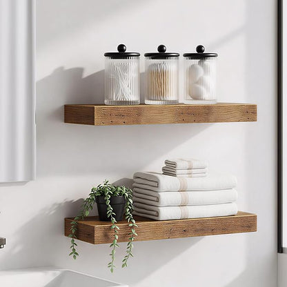 SheeChung 3-Pack Qtip Holder, Apothecary Jars with Bamboo Tray - Modern Industrial Bathroom Organizer Set for Cotton Rounds, Swabs & Flossers - Minimalist Vanity Storage Canister (Matte Black Glass)