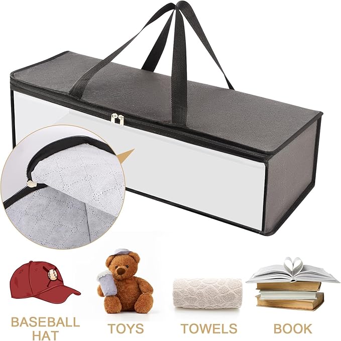 4 Pcs Hat Organizer for Baseball Cap, Hat Storage Bags with 2 Carry Handles Hat Holder Rack for Closet Travel Hat Organizer (Grey)