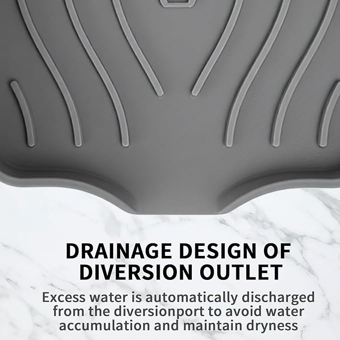 2 Pack Silicone Soap Dish with Drain, Self Draining Bar Soap Holder for Shower, Silicone Dish Soap Tray, Bathroom and Kitchen Sink Organizer, Grey
