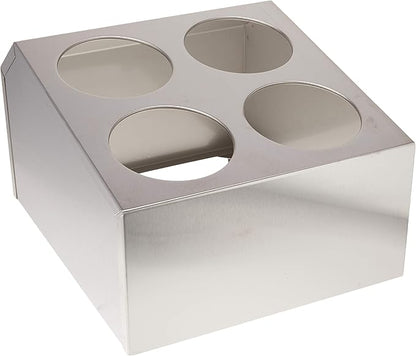 Winco Flatware Cylinder Holder, 4 Holes, 2 Tiers, S/S