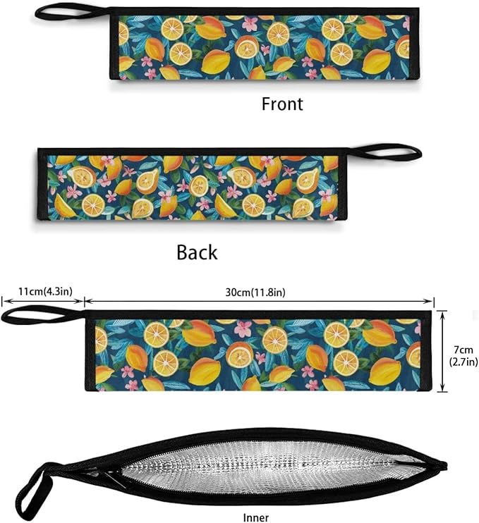 COEQINE Lemon Utensil Holder Storage Case Leafproof Fork Spoon Knife Organizer Counter Lightweight Portable Utensiles With Handles Travel Accessoreies Portable Chopstick Case