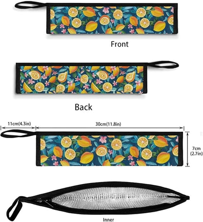 COEQINE Lemon Utensil Holder Storage Case Leafproof Fork Spoon Knife Organizer Counter Lightweight Portable Utensiles With Handles Travel Accessoreies Portable Chopstick Case