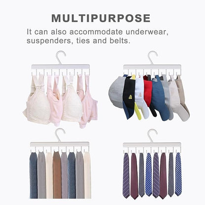 2Pcs Hat Hangers for Closet, Hat Organizer for Baseball Caps, Hat Racks with 16 Hooks
