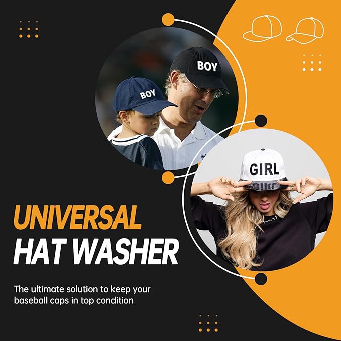 Hat Washer Cage, Collapsible Baseball Cap Washing Cage - Hat Holder for Washing Machine & Dishwasher – Ball Cap Cleaner, Shaper & Protector Form Mold with Rack for Laundry