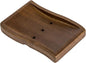 Wood Self-Draining Bar Soap Holder, Natural Rubberwood Soap Dish with 3 Drainage Holes, Non-Slip Soap Saver Tray for Bathroom & Kitchen, Rustic Wooden Sponge/Soap Case, Brown, 1-Pack