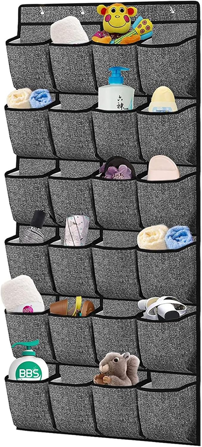 24 Pocket Storage Bag Spaces Saving Shoes Pouch Door Shelf Hanger Holder Shoes Hanging Rack for Living Room Bag Organizer