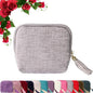 Travel Jewelry Case, Portable Foldable Box Mini Jewelry Travel Bag with Tassel Zipper Design, Soft Velvet Organizer Pouch for Bangle, Five Compartments
