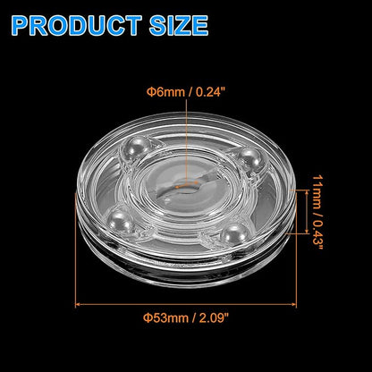 uxcell Acrylic Lazy Susan Turntable, 2 Inch Clear Turntable Organizer Ball Bearing 360 Degree Rotating Tray for Spice Rack Table Cake Kitchen Pantry Decorating Bathrooms
