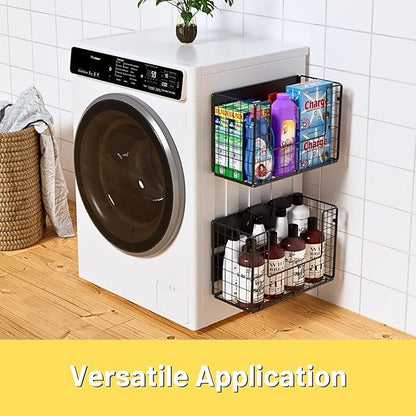 2 Set Magnetic Shelf for Fridge , Fruit Potato & Onion Storage Bins, Pantry Organizers & Storage, Large Container Magnetic Basket for Refrigerator, Kitchen Counter, Cabinet, Magnetic Fridge Organizer