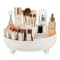 Anyoifax Makeup Perfume Organizer Tray with Divider 360 Degree Rotating Lazy Susan Skincare Lotion Organizer Spinning Cosmetics Storage for Dresser, Vanity, Bathroom Countertop, Large Beige