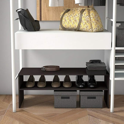 Giantex 3-in-1 Vertical Shoe Rack, 6-Tier Free Standing Shoe Storage Organizer w/Stackable Design for 18 Pairs, 31 Inch Wide Wood Shoe Shelf for Closet, Entryway, Living Room, Office, Walnut