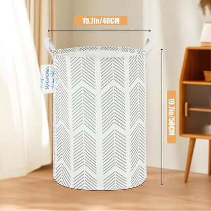 Laundry Basket Canvas Fabric Collapsible Organizer Basket for Storage Bin Toy Bins Gift Baskets Bedroom Clothes Children Nursery Hamper (Arrowhead)