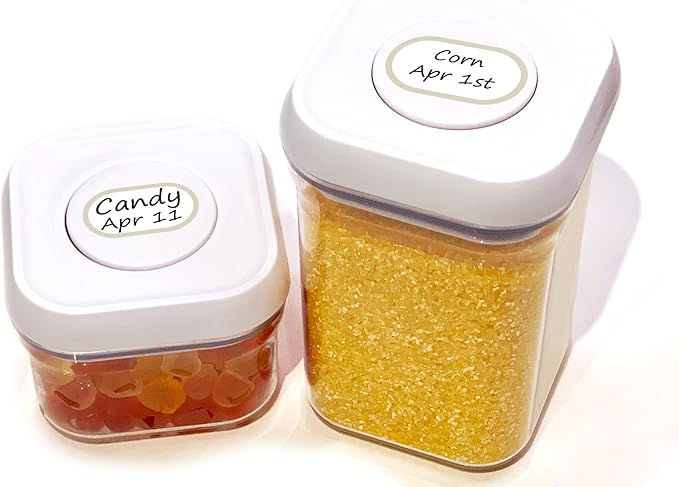 Waterproof Kitchen Labels for OXO POP Food Storage Containers and Home Organization, Pack of 64