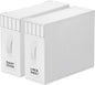 StorageTastic 2 Pack Bed Sheet Closet Organizers and Storage,Sturdy Foldable Storage Containers with Window and Label,Storage and Organization for Bedding Sheets,Duvet Covers,Blankets (White)