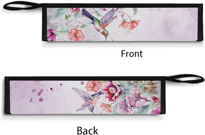 COEQINE Portable Travel Solverware Bag Portable Utensil Case Women Aesthetic Hummingbirds Travel Portable Utensil Case With Keychain