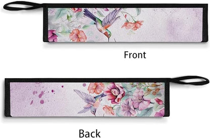 COEQINE Portable Travel Solverware Bag Portable Utensil Case Women Aesthetic Hummingbirds Travel Portable Utensil Case With Keychain