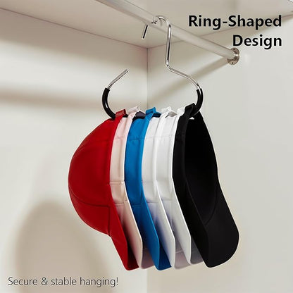 6 Pcs - Hat Hangers for Closet | Multipurpose Cap Hanger for Baseball Caps, Closet Purse Organizers & Belt Organizer | Closet Accessories for Men and Women