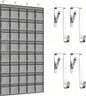 Meolsaek Over the Door Shoe Organizer with 40 Breathable Mesh Pockets, Hanging Shoe Organizer for Door with 4 Metal Hooks, Shoe Organizer for Closet, Bedroom, Bathroom, Pantry, 76.4" x 27.5" x 5"