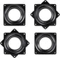 4 Pack 4-Inch Lazy Susan Turntable Bearings Rotating Plate,Lazy Susan Hareware 5/16 Inch Thick Swivel Plate for Rotating Bookshelf, Serving Trays, Kitchen Storage Shelf