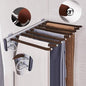 Hanging Pull Out Trousers Storage Rack,Multi Functional Pants Rack,Pull Out Closet Pants Hanger,for Clothes Towel Scarf Trousers Tie (Left Side Mounted)