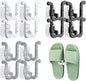 12Pcs Shoes Rack Slippers Holder Multifunctional Slippers Organizer Self Adhesive Shoe Rack Wall Hanger for Door Closet Bathroom Kitchen wall shoe rack