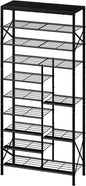 10-Tier Shoe Rack, Shoe Storage Organizer with Boots Storage, Large Capacity Shoe Shelf Holds 27-30 Pairs of Shoes, Durable and Stable, for Entryway, Closet, Hallway, Dorm Room, Black