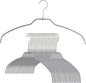 Mawa Reston Lloyd Silhouette Ultra-Thin Series, Non-Slip Space Saving Shirt Hanger, Style 42/FT, Pack of 20, Silver, 20 Count