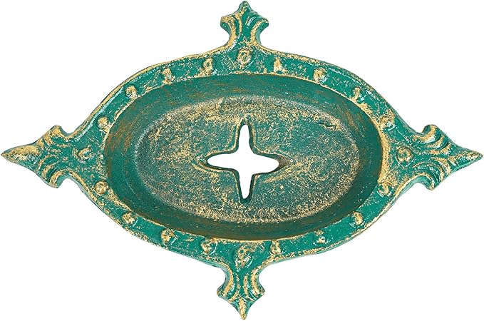 Sungmor Heavy Duty Cast Iron Soap Holder, Vintage Bar Soap Dish for Kitchen Bathroom Sink, Lovely Starfish Shape & Antique Green Sponge Dish Soap Tray, Decorative Jewelry Holder Tabletop Container