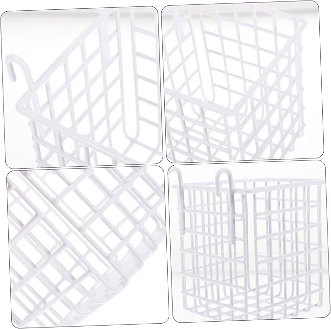 Mobestech 3pcs Hanging Iron Wire Basket Storage Rack Versatile Cabinet Door Organizer for Kitchen and Bathroom Sturdy Resistant Design Space Saving for Utensils and Toiletries