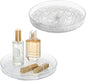 iDesign 9-Inch Plastic Lazy Susan Organizer for Bathroom Storage and Organization - Set of 2 - Clear