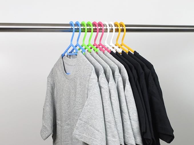 Sawafuji SL-10 Slim Hanger, Set of 10, Colorful