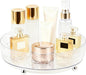 360° Rotating Makeup Organizer, 9" Clear Perfume Organizer Turntable Lazy Susan for Vanity, Pantry, Bathroom Counter, Cabinet, Spinning Cosmetic Storage Holder for Skincare, Perfume, Lotions
