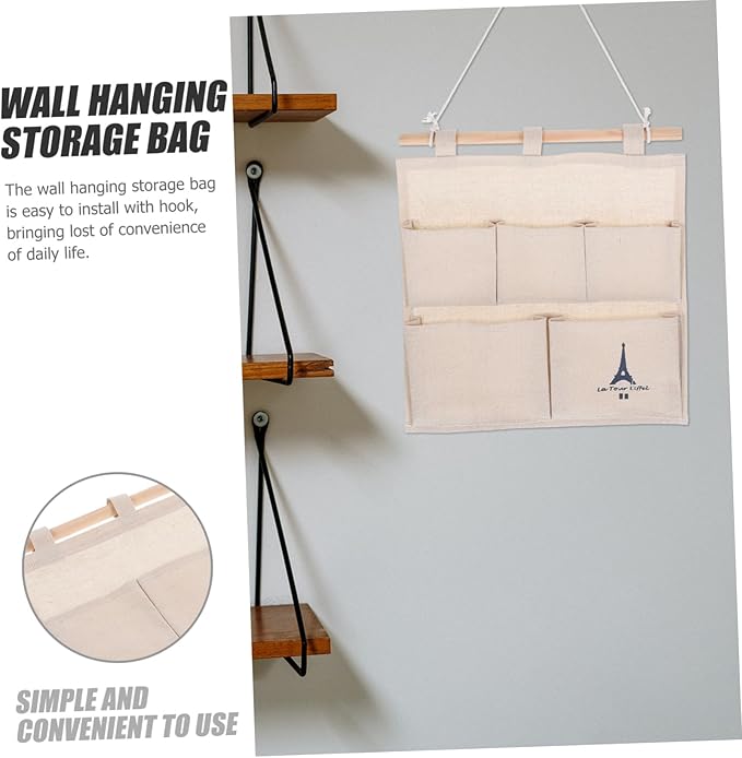 Cabilock Household Wall Pocket Organizer Multi-use Pouch for Chic Design for Living Room Bathroom Kitchen and Bedroom Easy Installation