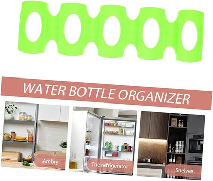 MAGICLULU 2pcs Refrigerator Beer Holder Mat Convenient Beverage Organizer for Cans and Bottles Silicone Design Stackable Drink Rack for Fridge and Freezer Storage