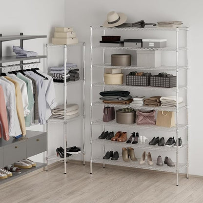 18" Deep x 54" Wide x 86" Height Wire Shelving Kit | 8-Tier | NSF Commercial Storage Rack Unit