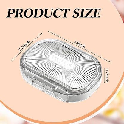Kigley 4 Pcs Hair Tie Container Small Portable Travel Cotton Swab Holder Flosser Dispenser with Lid Plastic Box Beads Storage Containers for Small Items, 3.94 x 2.76 Inch (White)