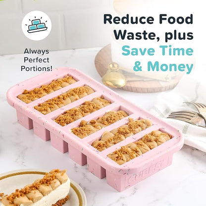 Souper Cubes 1/2 Cup Silicone Freezer Mold, Perfect for Storing Soups, Sauces, Juices, Desserts, Smoothie Prep and More, Half Cup Silicone Freezer Tray - Cotton Candy - 2-Pack