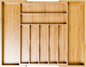 Simple Trending Bamboo Kitchen Drawer Organizer, Expandable Silverware Organizer, Utensil Cutlery Tray for Flatware, Natural