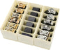 3 Packs Fabric Belt Organizer, 6 Grids Belt Organizer for Closet and Drawer, Foldable Dresser Drawer Organizers, Tie Storage -Beige