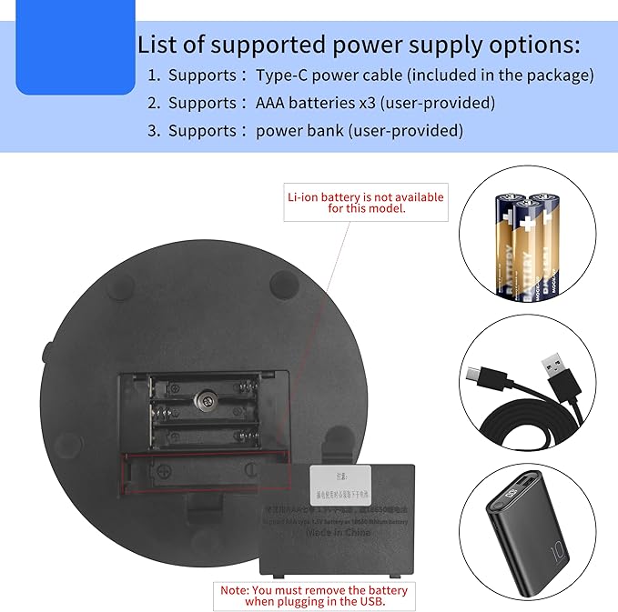 Rotating Display Stand Easy to Switch Direction, Spinning Platform Adjustable Speed, 360 Degree Motorized Photography Turntable for Jewelry, Shoes Display and Shooting, Lazy Susan(4.53" black)