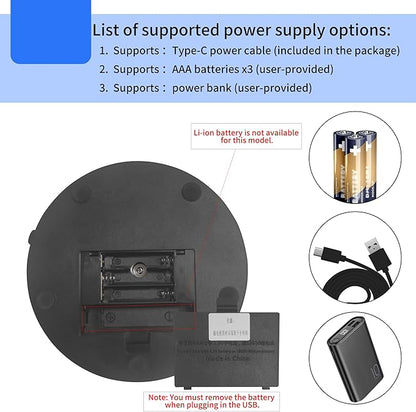 Rotating Display Stand Easy to Switch Direction, Spinning Platform Adjustable Speed, 360 Degree Motorized Photography Turntable for Jewelry, Shoes Display and Shooting, Lazy Susan(4.53" black)