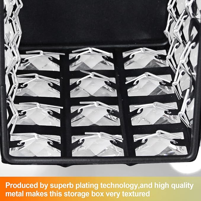 Miaowater Makeup Brush Holder Organizer Cosmetic Brushes Storage Eyeliners Eyebrow Pencil Container Cup (Square, Black)
