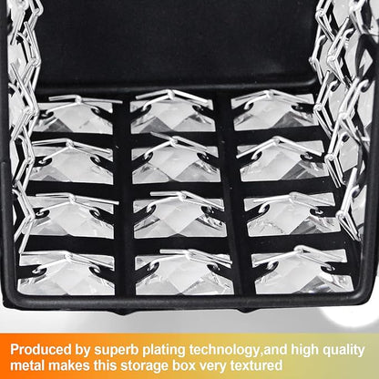 Miaowater Makeup Brush Holder Organizer Cosmetic Brushes Storage Eyeliners Eyebrow Pencil Container Cup (Square, Black)