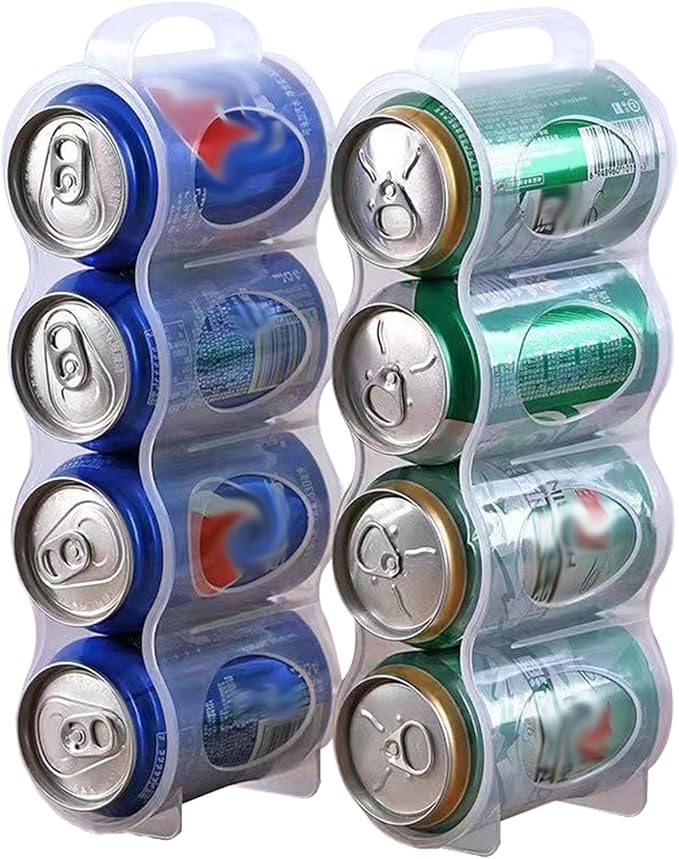 2 Pack Soda Can Dispenser For Refrigerator, Drink Organizer For Pantry, Beer Pop Can Water Bottle Drink Dispenser For Fridge