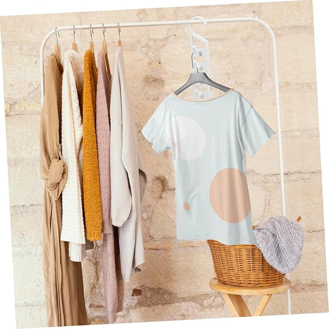 LIFKOME Multifunctional Space Saver Hangers 6 Pack Closet Hangers Heavy Duty Plastic Vertical Organizer for Dorm Rooms
