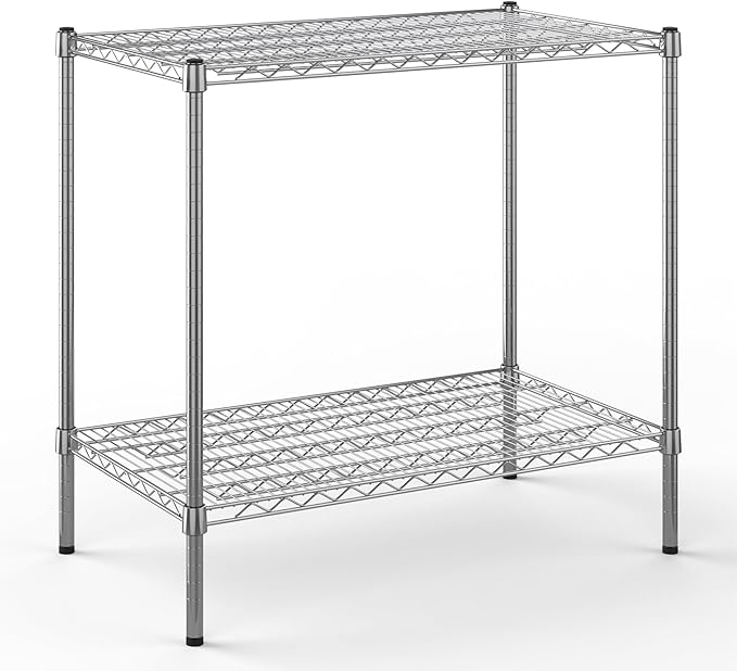 21" Deep x 36" Wide x 34" Height Wire Shelving Kit | 2-Tier | NSF Commercial Storage Rack Unit
