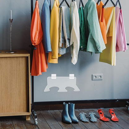 Luxshiny 2pcs Wall-Mounted Shoe Storage Rack Space-Saving Organizer for Home White Hanging Shelf for Boots and Slippers Creative Design for Tidy Entryway and Dressing Room