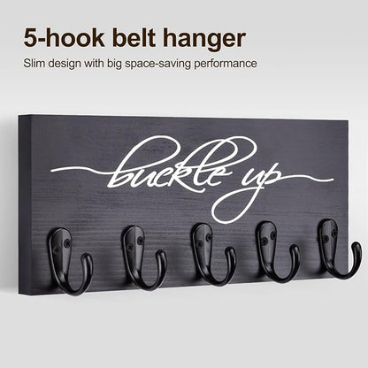 Tie Rack and Belt Organizer for Closet, Wall Mount Belt Hanger and Tie Organizer for Stores and Displays Mens Accessories for Easy Selection and Space Saving Efficiency(11.4" x 4.7")